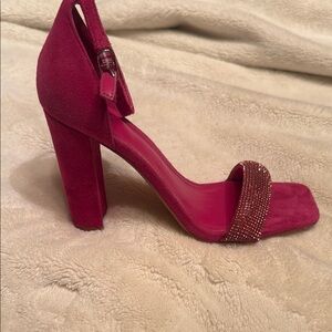 Marc Fisher Pink Block Heel Sandals